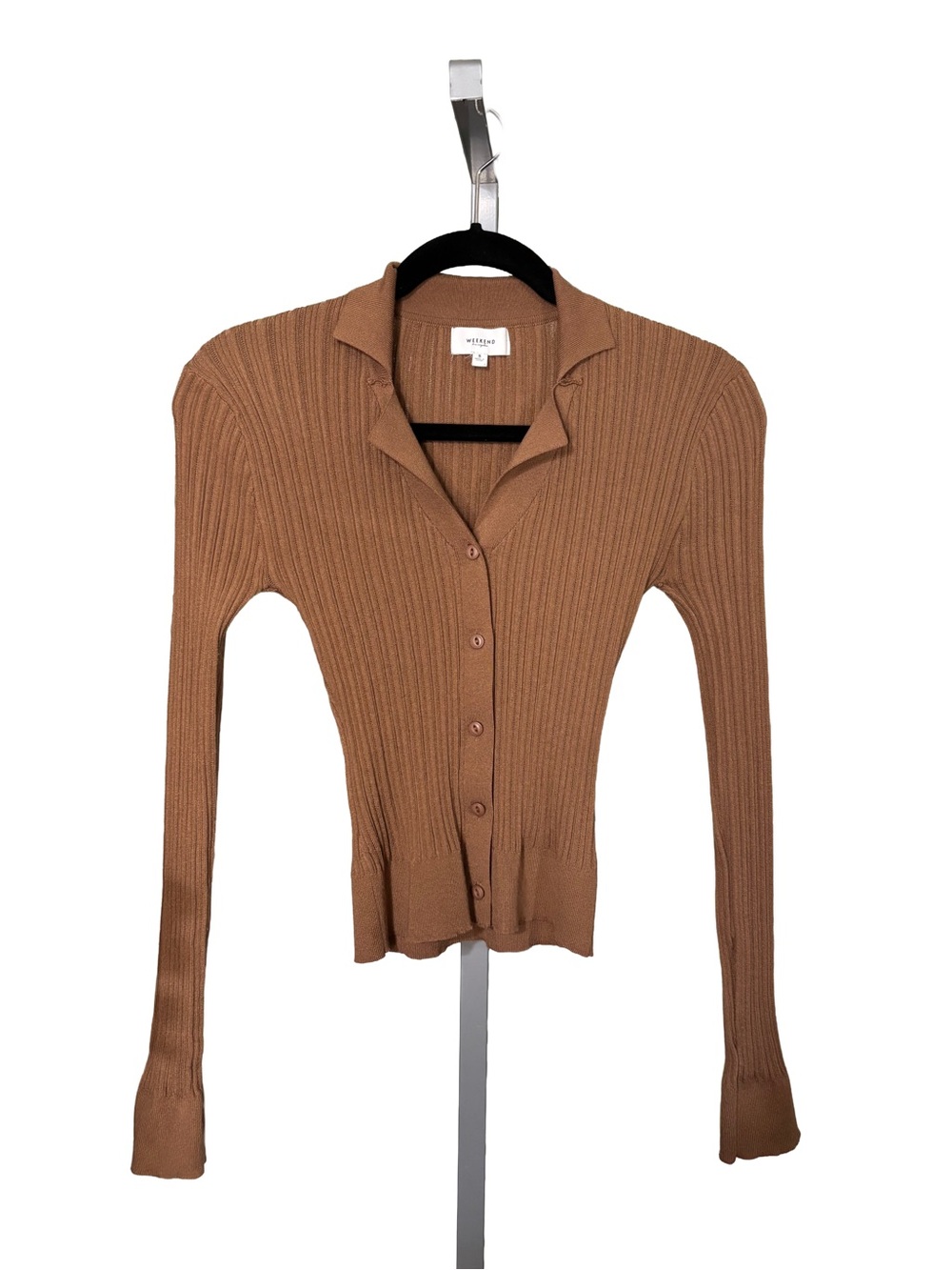 Women's Brown and Tan Cardigan
